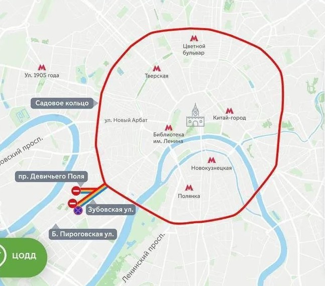 Перекрытие Садового кольца «Клиники Здоровья»